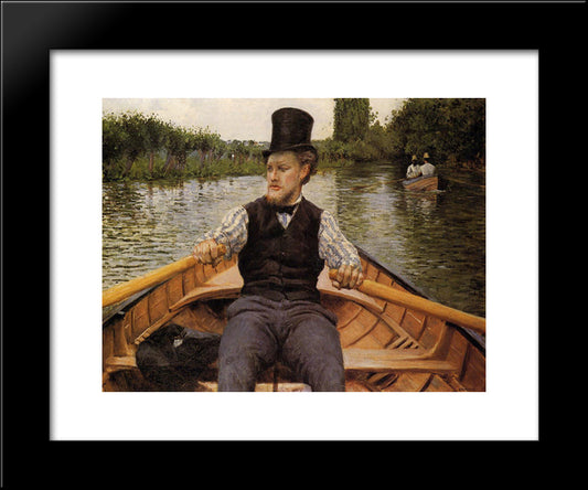 Boating Party 20x24 Black Modern Wood Framed Art Print Poster by Caillebotte, Gustave