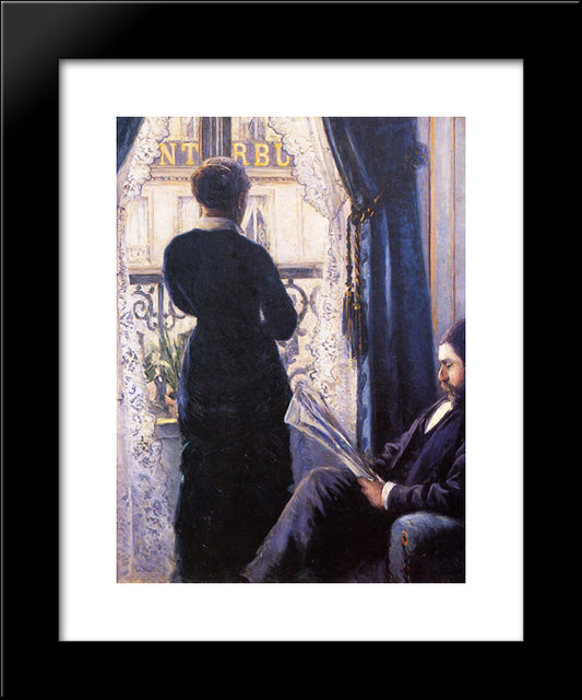 Interior 20x24 Black Modern Wood Framed Art Print Poster by Caillebotte, Gustave