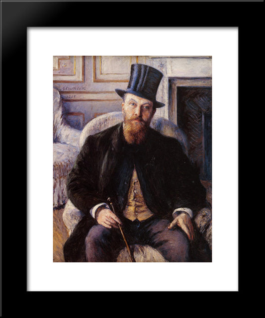 Portrait Of Jules Dubois 20x24 Black Modern Wood Framed Art Print Poster by Caillebotte, Gustave