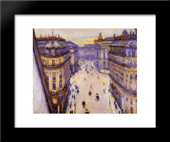 Rue Halevy, Seen From The Sixth Floor 20x24 Black Modern Wood Framed Art Print Poster by Caillebotte, Gustave