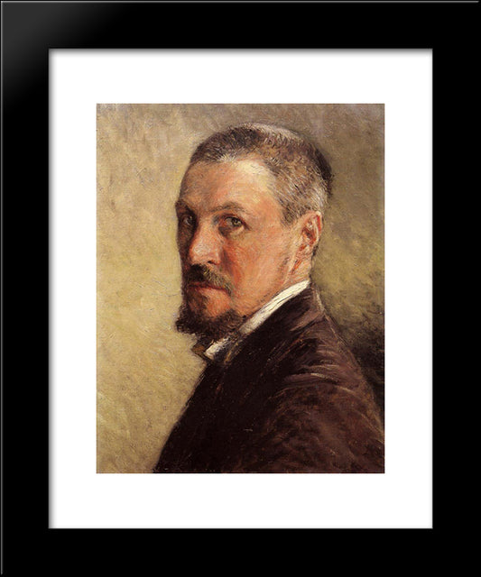 Self Portrait 20x24 Black Modern Wood Framed Art Print Poster by Caillebotte, Gustave