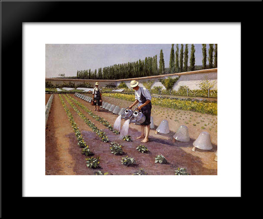 The Gardeners 20x24 Black Modern Wood Framed Art Print Poster by Caillebotte, Gustave