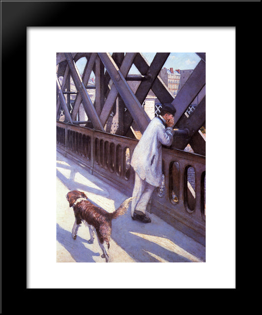 Le Pont De L'Europe (Detail) 20x24 Black Modern Wood Framed Art Print Poster by Caillebotte, Gustave