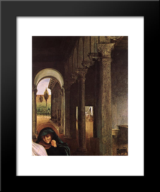 Christ Taking Leave Of His Mother [Detail: 1] 20x24 Black Modern Wood Framed Art Print Poster by Lotto, Lorenzo