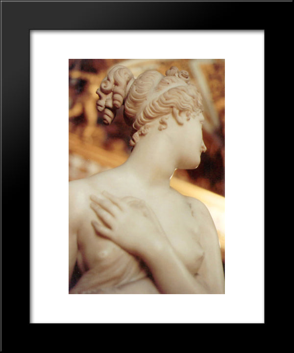 Venus Italica [Detail: Front] 20x24 Black Modern Wood Framed Art Print Poster by Canova, Antonio