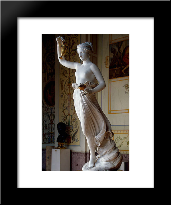 Hebe 20x24 Black Modern Wood Framed Art Print Poster by Canova, Antonio