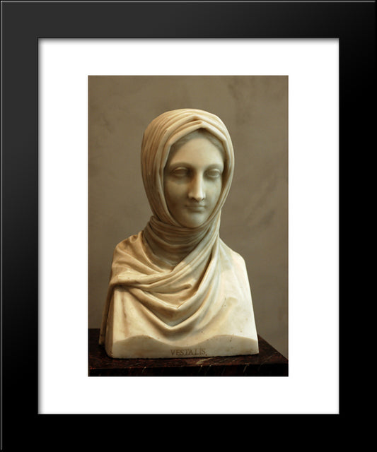 Bust Of A Vestal Virgin 20x24 Black Modern Wood Framed Art Print Poster by Canova, Antonio