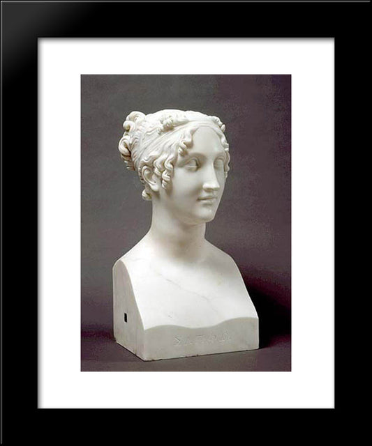 Sappho 20x24 Black Modern Wood Framed Art Print Poster by Canova, Antonio