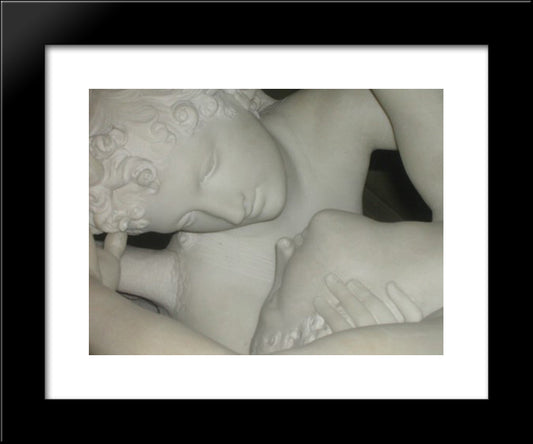 Cupid And Psyche [Detail #1] 20x24 Black Modern Wood Framed Art Print Poster by Canova, Antonio