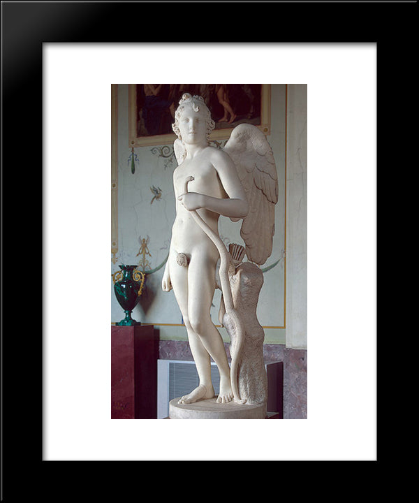 Cupid 20x24 Black Modern Wood Framed Art Print Poster by Canova, Antonio