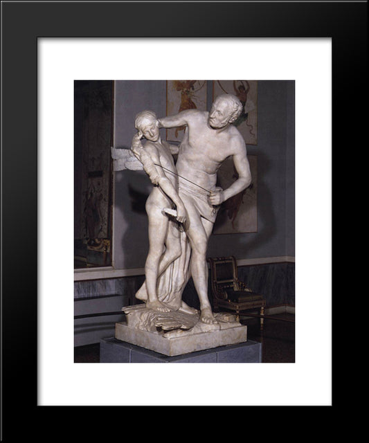 Daedalus And Icarus 20x24 Black Modern Wood Framed Art Print Poster by Canova, Antonio