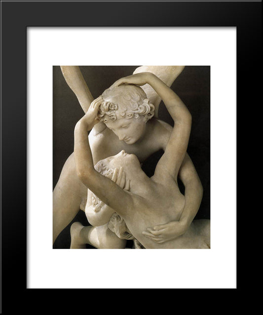 Amor And Psyche (Detail) 20x24 Black Modern Wood Framed Art Print Poster by Canova, Antonio