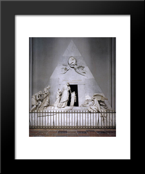 Tomb Of Duchess Maria Christina Of Saxony'Teschen 20x24 Black Modern Wood Framed Art Print Poster by Canova, Antonio