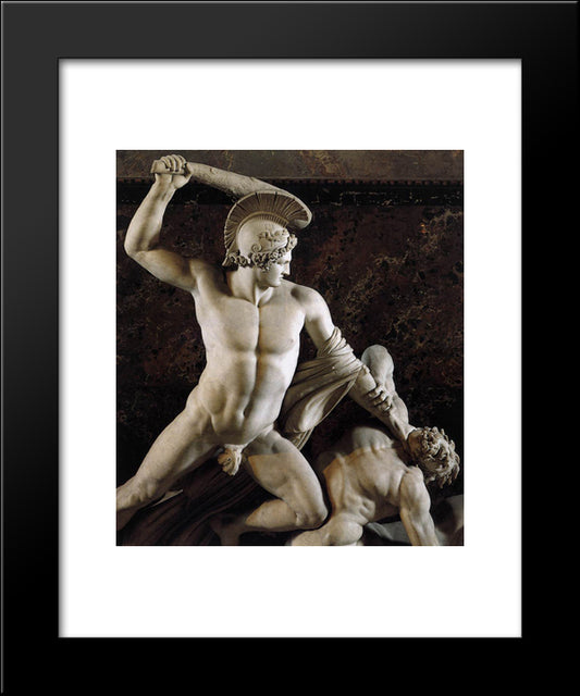 Theseus And The Centaur (Detail) 20x24 Black Modern Wood Framed Art Print Poster by Canova, Antonio