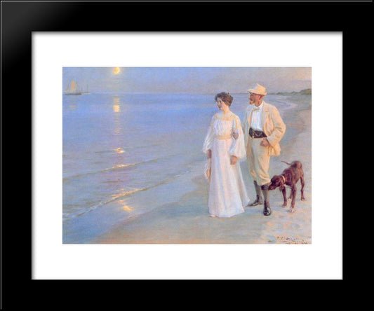 Tarde De Verano En Skagen 20x24 Black Modern Wood Framed Art Print Poster by Kroyer, Peder Severin