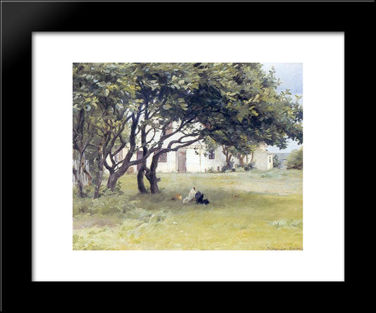 Casa De Los Art­stas 20x24 Black Modern Wood Framed Art Print Poster by Kroyer, Peder Severin