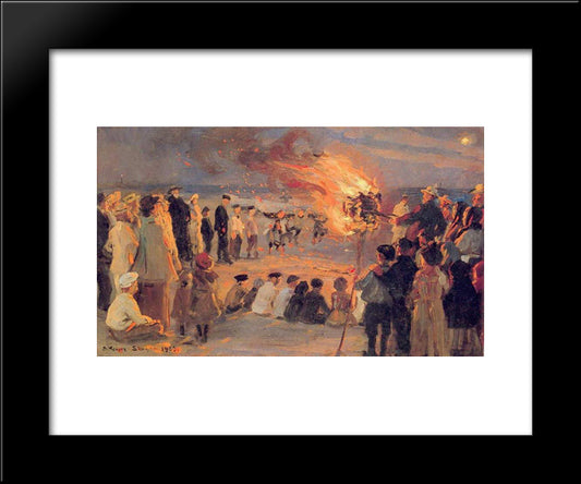 Playa De Skagen 20x24 Black Modern Wood Framed Art Print Poster by Kroyer, Peder Severin