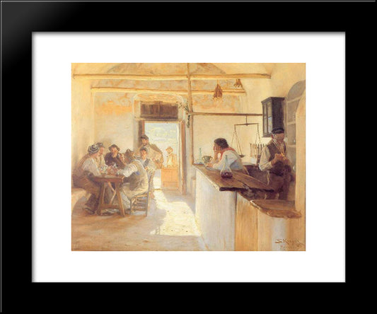 Taberna En Ravello 20x24 Black Modern Wood Framed Art Print Poster by Kroyer, Peder Severin