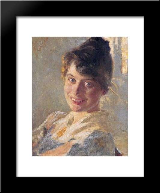 Marie Kroyer 20x24 Black Modern Wood Framed Art Print Poster by Kroyer, Peder Severin