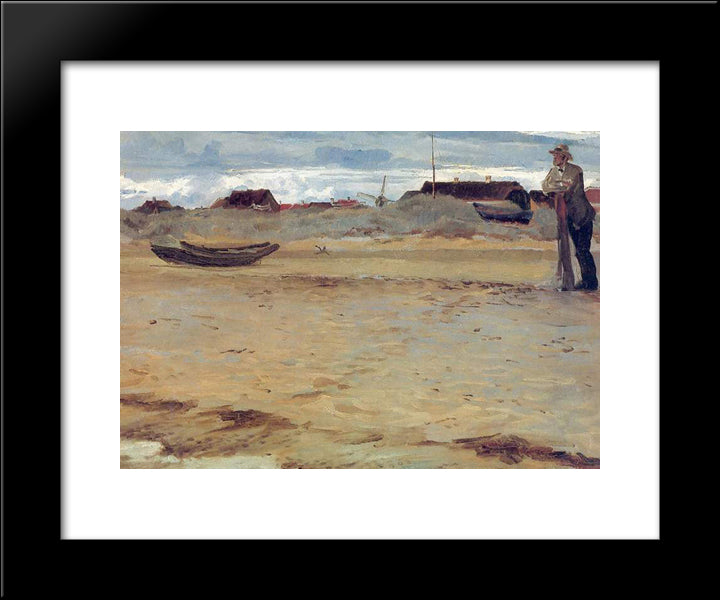 Skagen 20x24 Black Modern Wood Framed Art Print Poster by Kroyer, Peder Severin