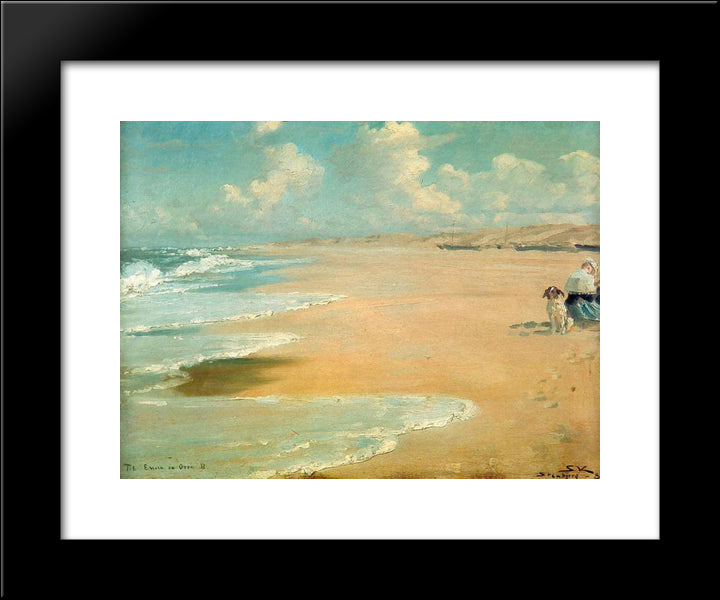 Stenbjerg 20x24 Black Modern Wood Framed Art Print Poster by Kroyer, Peder Severin