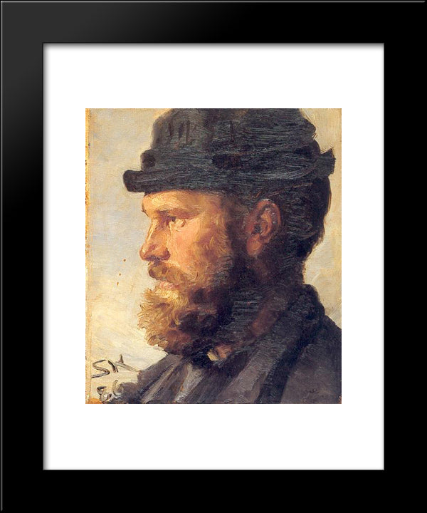 Michael Ancher 20x24 Black Modern Wood Framed Art Print Poster by Kroyer, Peder Severin