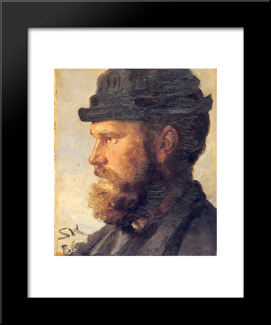 Michael Ancher 20x24 Black Modern Wood Framed Art Print Poster by Kroyer, Peder Severin