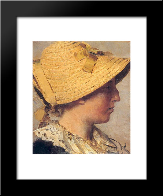 Anna Ancher 20x24 Black Modern Wood Framed Art Print Poster by Kroyer, Peder Severin