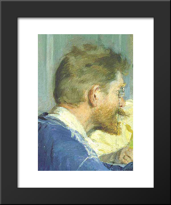 Autorretrato Del Pintor 20x24 Black Modern Wood Framed Art Print Poster by Kroyer, Peder Severin