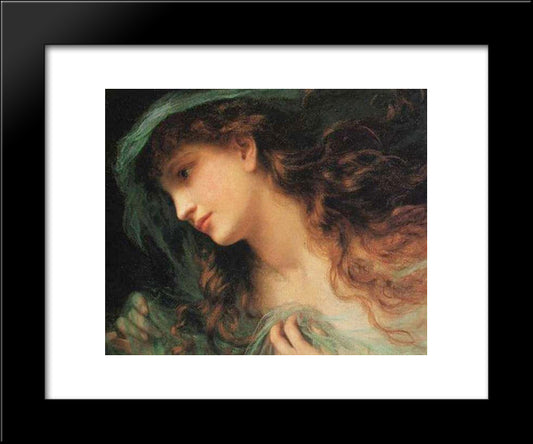 The Head Of A Nymph 20x24 Black Modern Wood Framed Art Print Poster by Anderson, Sophie Gengembre