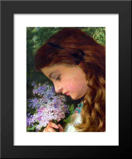Girl With Lilac 20x24 Black Modern Wood Framed Art Print Poster by Anderson, Sophie Gengembre