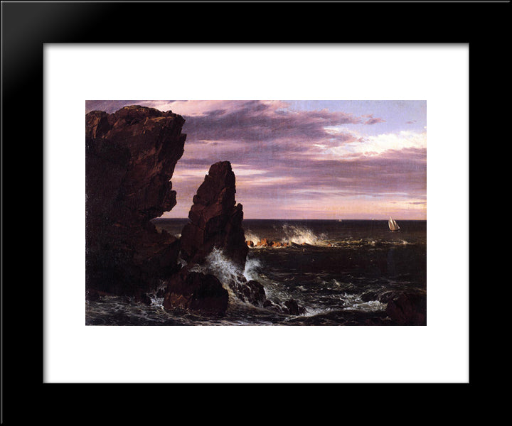 Coast Scene 20x24 Black Modern Wood Framed Art Print Poster by Church, Frederic Edwin