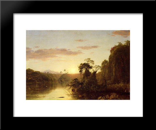 La Magdalena Aka Scene On The Magdalena 20x24 Black Modern Wood Framed Art Print Poster by Church, Frederic Edwin