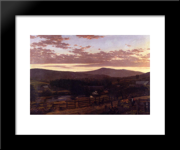 Ira Mountain, Vermont 20x24 Black Modern Wood Framed Art Print Poster by Church, Frederic Edwin