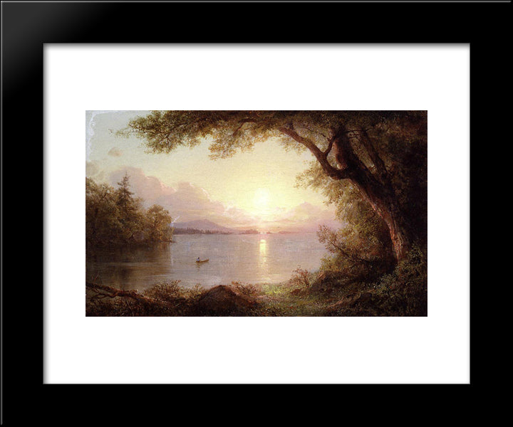 Landscape In The Adirondacks 20x24 Black Modern Wood Framed Art Print Poster by Church, Frederic Edwin