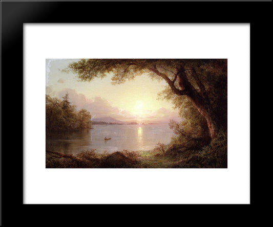 Landscape In The Adirondacks 20x24 Black Modern Wood Framed Art Print Poster by Church, Frederic Edwin