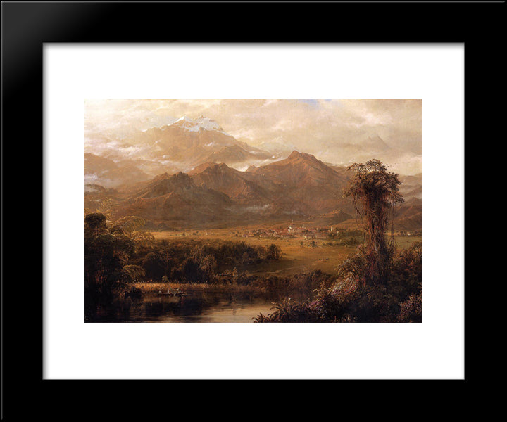 Mountains Of Ecuador 20x24 Black Modern Wood Framed Art Print Poster by Church, Frederic Edwin