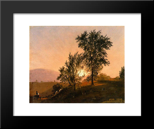 New England Landscape 20x24 Black Modern Wood Framed Art Print Poster by Church, Frederic Edwin