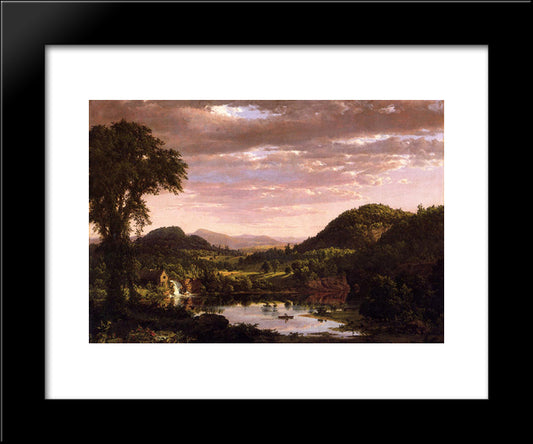 New England Landscape 20x24 Black Modern Wood Framed Art Print Poster by Church, Frederic Edwin