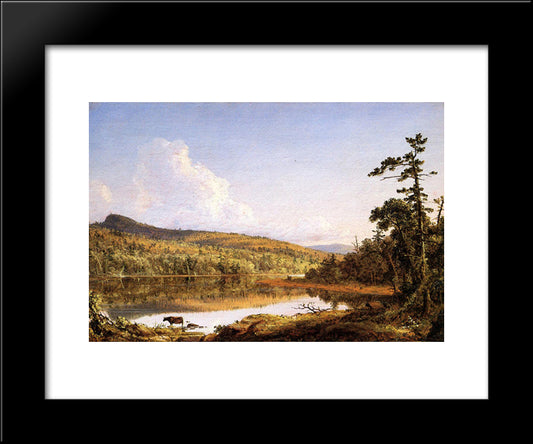 North Lake 20x24 Black Modern Wood Framed Art Print Poster by Church, Frederic Edwin