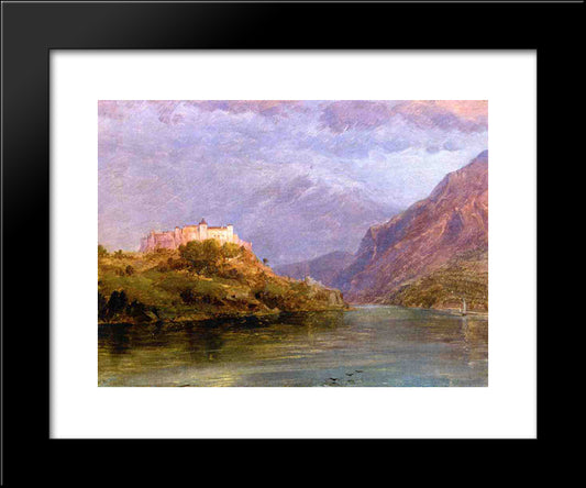 Salzburg Castle 20x24 Black Modern Wood Framed Art Print Poster by Church, Frederic Edwin