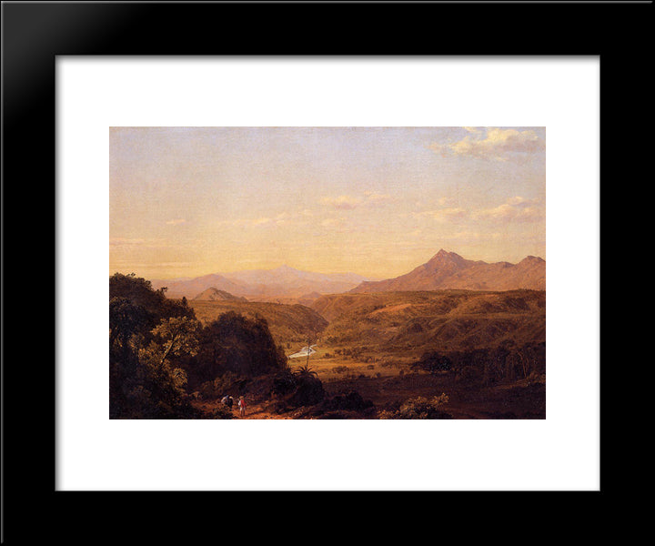 Scene Among The Andes 20x24 Black Modern Wood Framed Art Print Poster by Church, Frederic Edwin