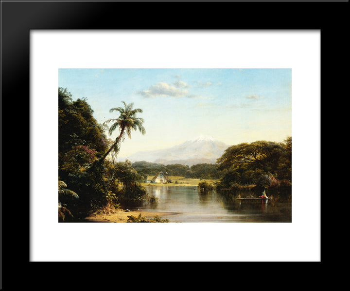 Scene On The Magdalena 20x24 Black Modern Wood Framed Art Print Poster by Church, Frederic Edwin