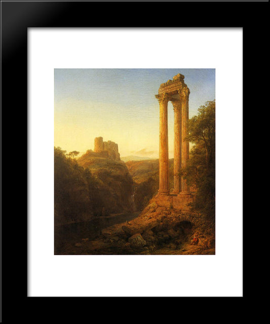 Sunrise In Syria 20x24 Black Modern Wood Framed Art Print Poster by Church, Frederic Edwin