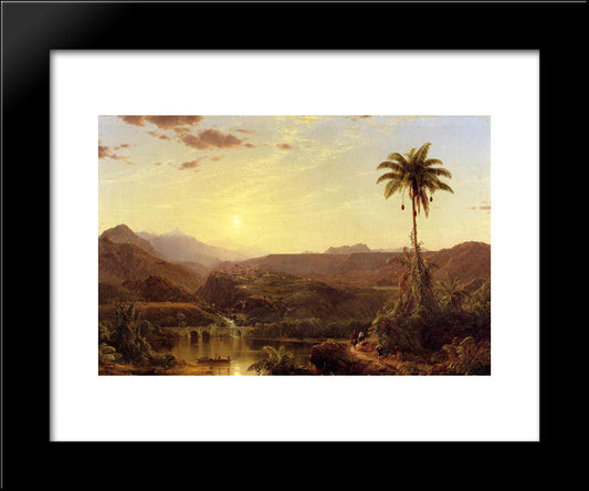 The Cordilleras: Sunrise 20x24 Black Modern Wood Framed Art Print Poster by Church, Frederic Edwin