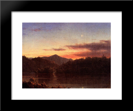 The Evening Star 20x24 Black Modern Wood Framed Art Print Poster by Church, Frederic Edwin