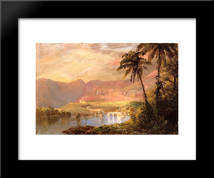 Tropical Landscape 20x24 Black Modern Wood Framed Art Print Poster by Church, Frederic Edwin