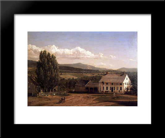 View In Pittsford, Vt. 20x24 Black Modern Wood Framed Art Print Poster by Church, Frederic Edwin