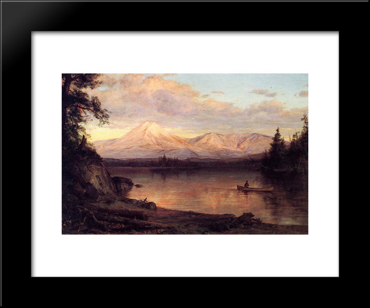 View Of Mount Katahdin 20x24 Black Modern Wood Framed Art Print Poster by Church, Frederic Edwin