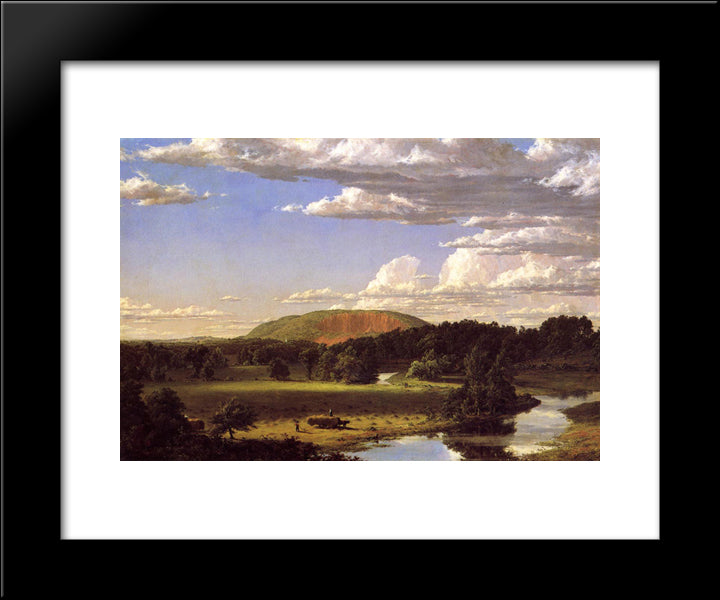 West Rock, New Haven 20x24 Black Modern Wood Framed Art Print Poster by Church, Frederic Edwin